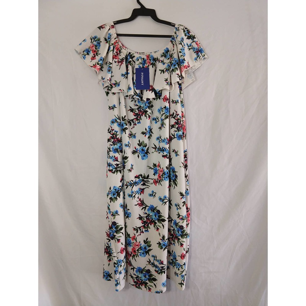 P!phany Off The Shoulder Floral Maxi Dress